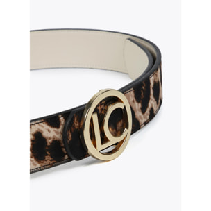 Cintura double face stampa animalier LC