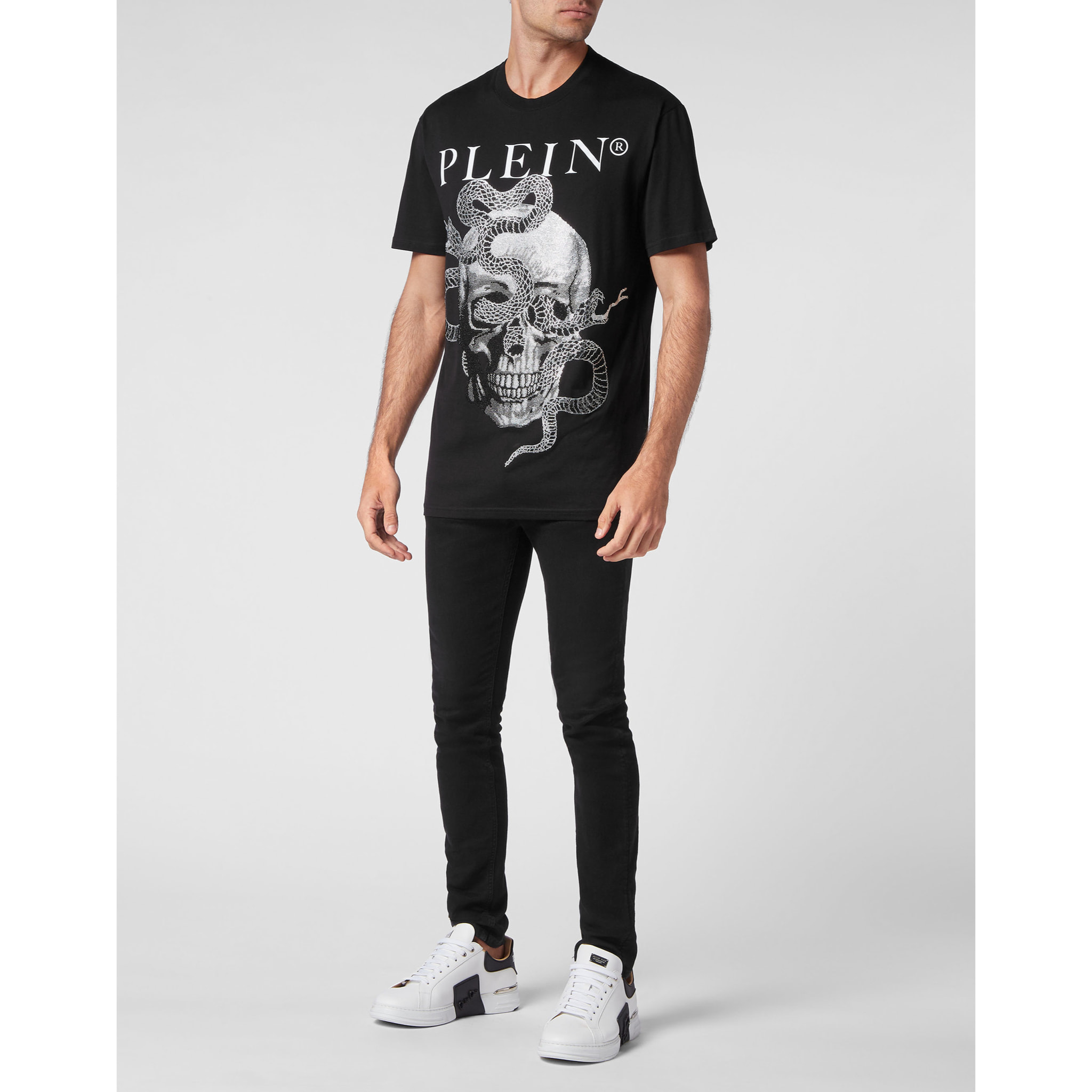 PHILIPP PLEIN T-Shirt Round Neck SKULL
