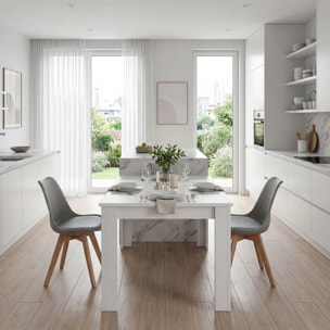 Pack 4 sillas de comedor en gris 83x49 cm Beench Gris