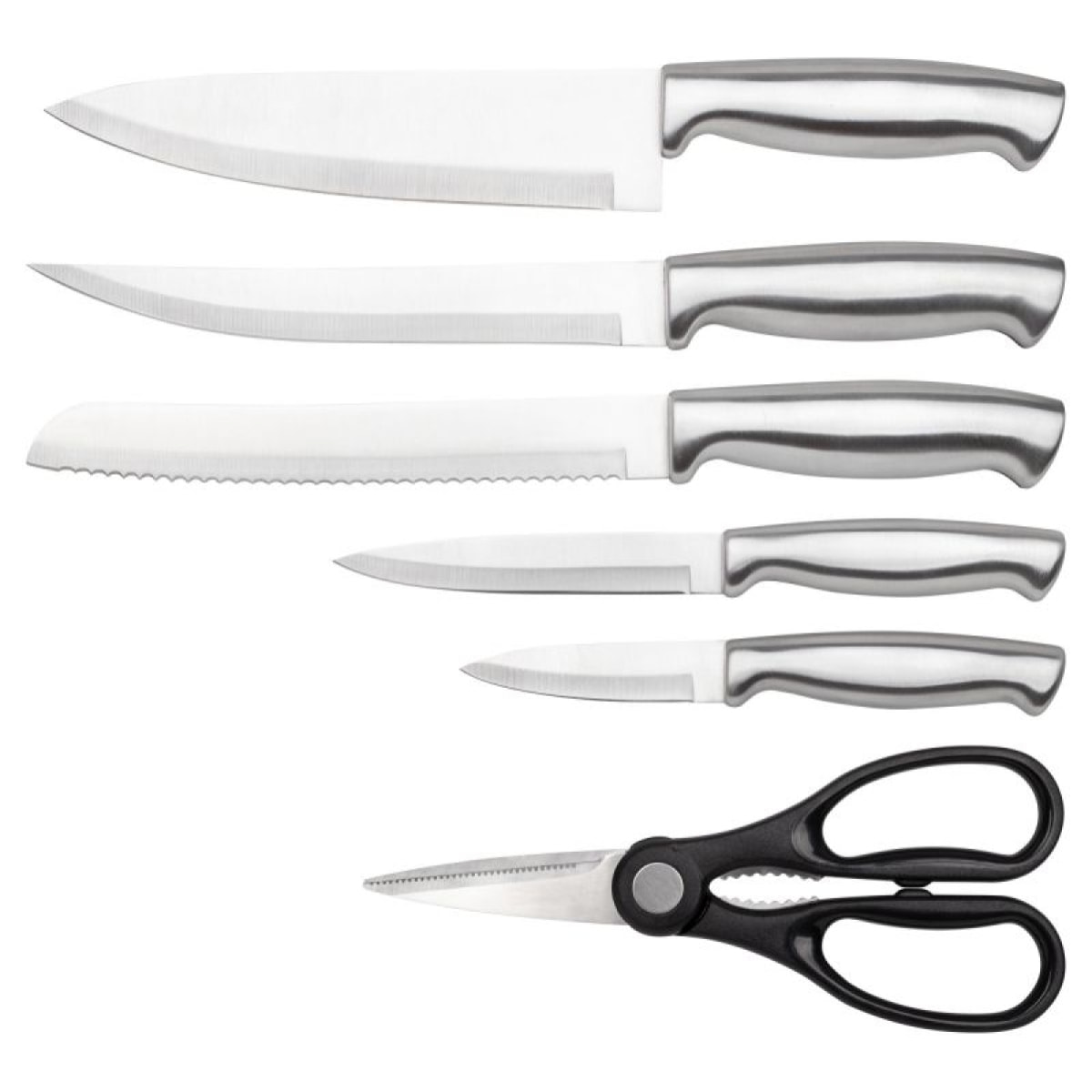Set de couteaux avec support 7 pièces blanc Classbach C-MBS4018-Blanc