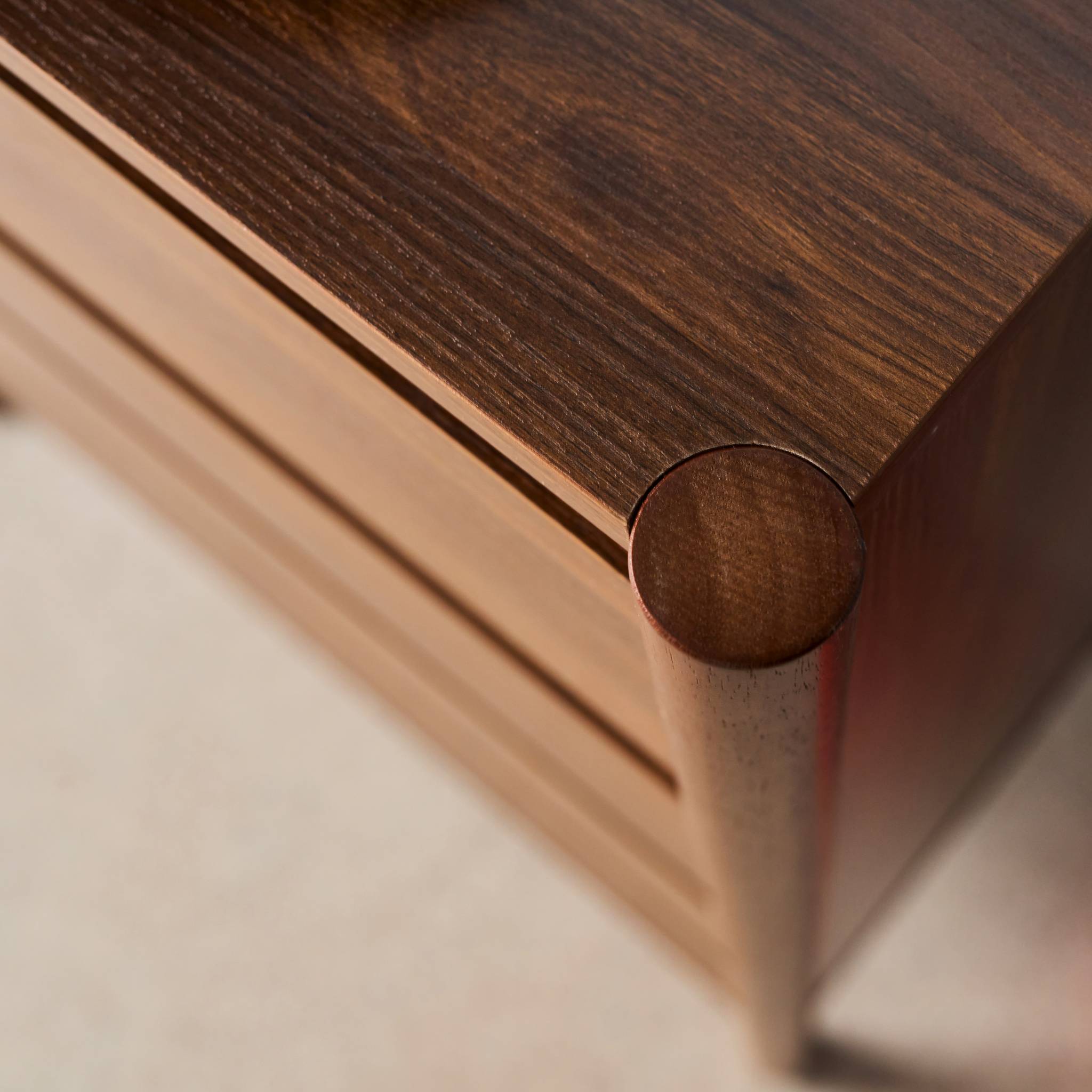 Commode décor bois 4 tiroirs  HARMONY