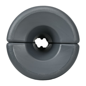 Lot de 4 poids de lestage cylindrique pour tonnelle barnum tente dim. Ø 22 / Ø 24 x 25H cm HDPE gris