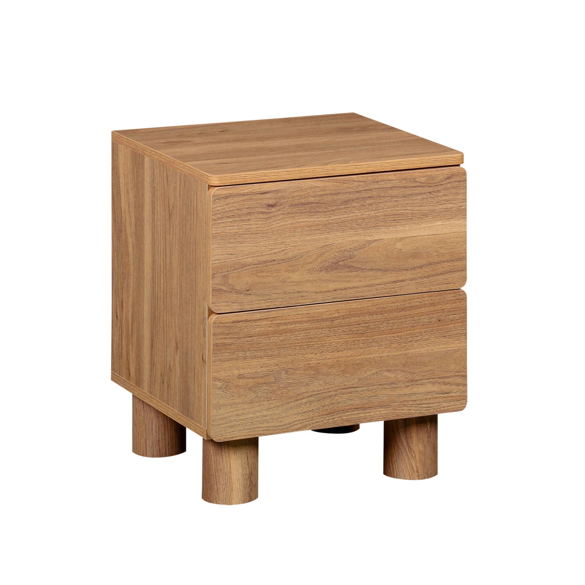 Table de chevet décor bois 2 tiroirs  AYANA