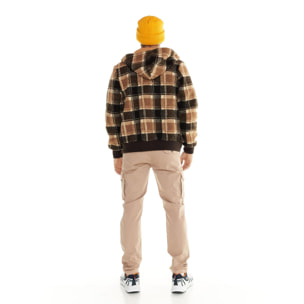 Chaqueta de hombre Leone con capucha en sherpa Shades