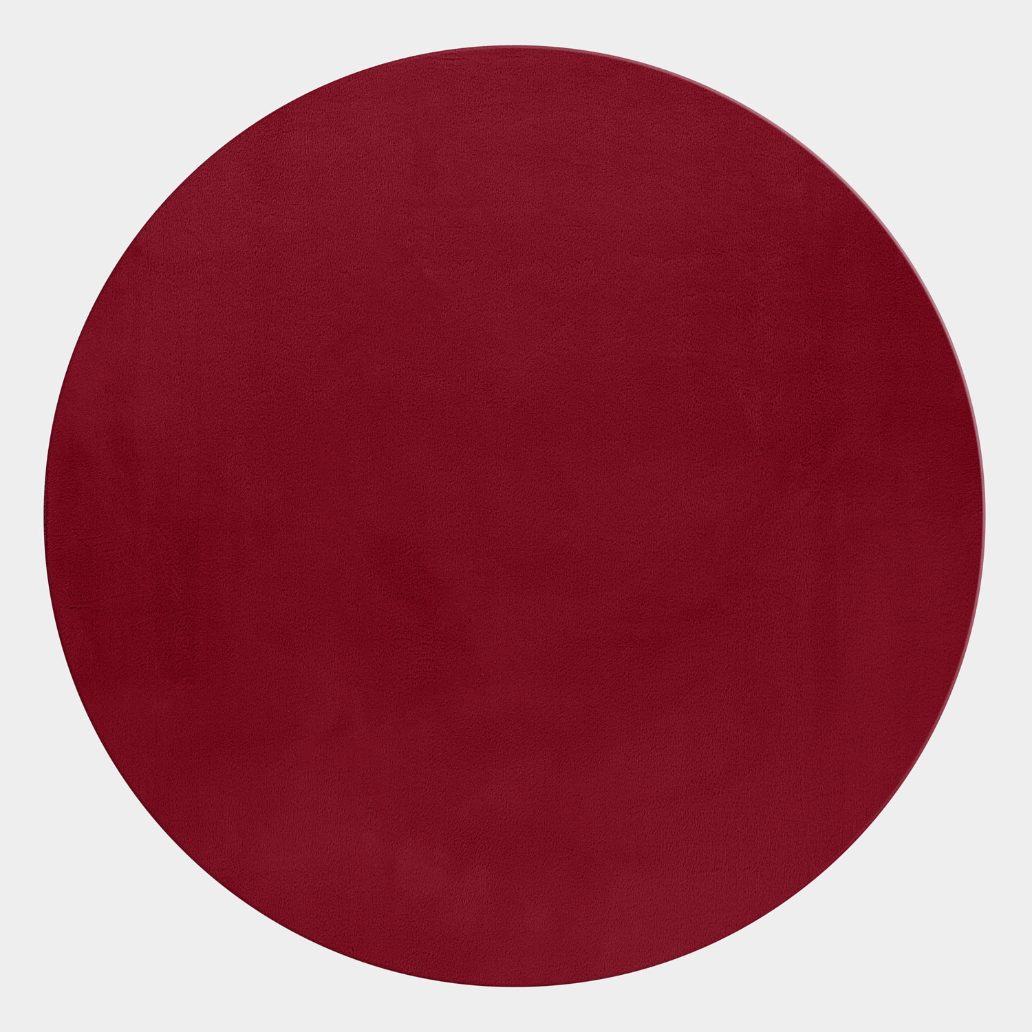 BARROW - Tapis rond en fausse fourrure doux uni Rouge