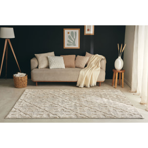 HARMONIE - Tapis motif géométrique crème