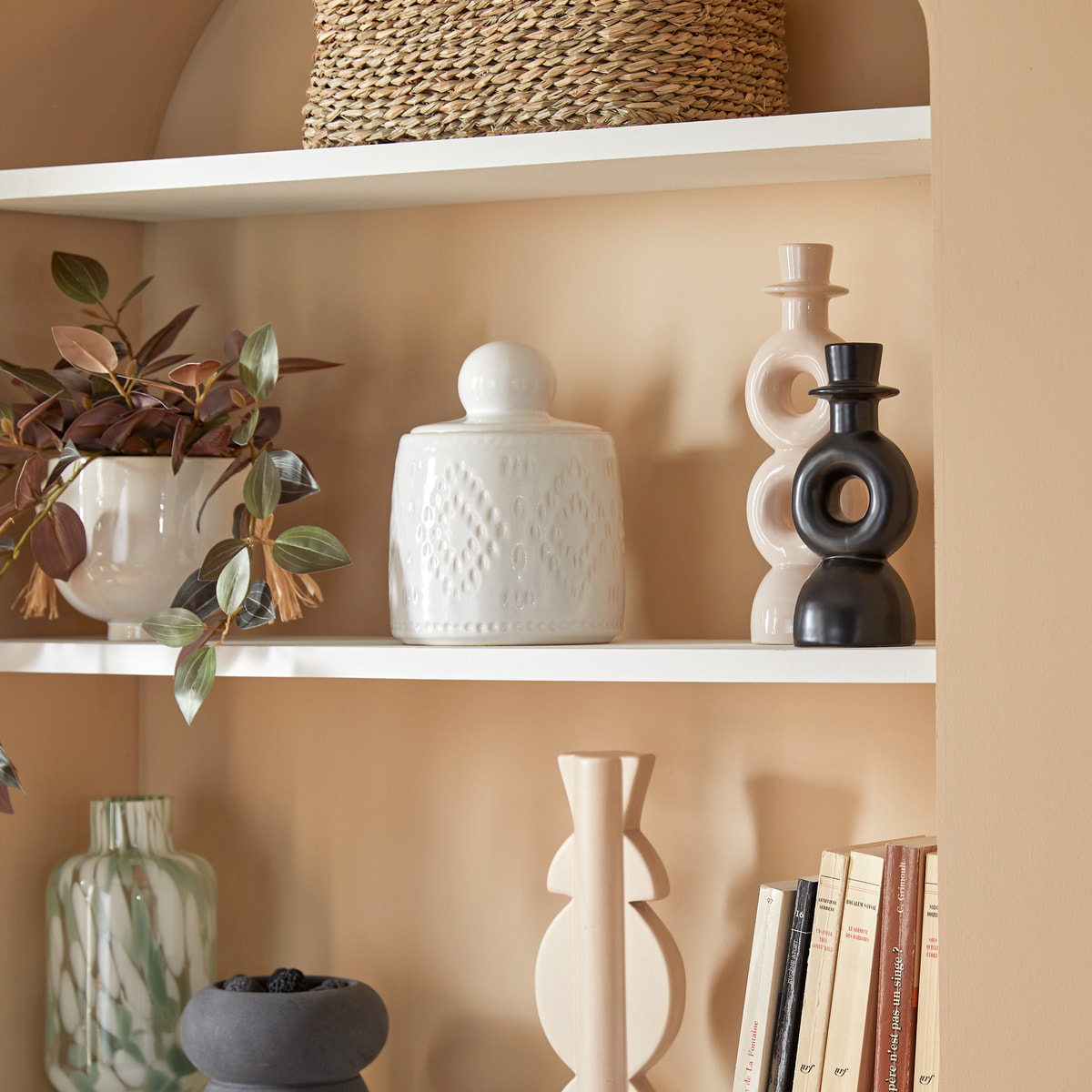 Boîte déco "Mala" céramique blanc H1915,2cm