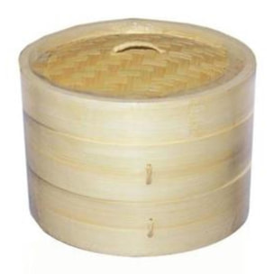 Cuocivapore in bambù composto da 3 pezzi cmø30h16,5
