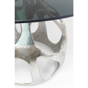 Table Volcano 120cm argentée Kare Design