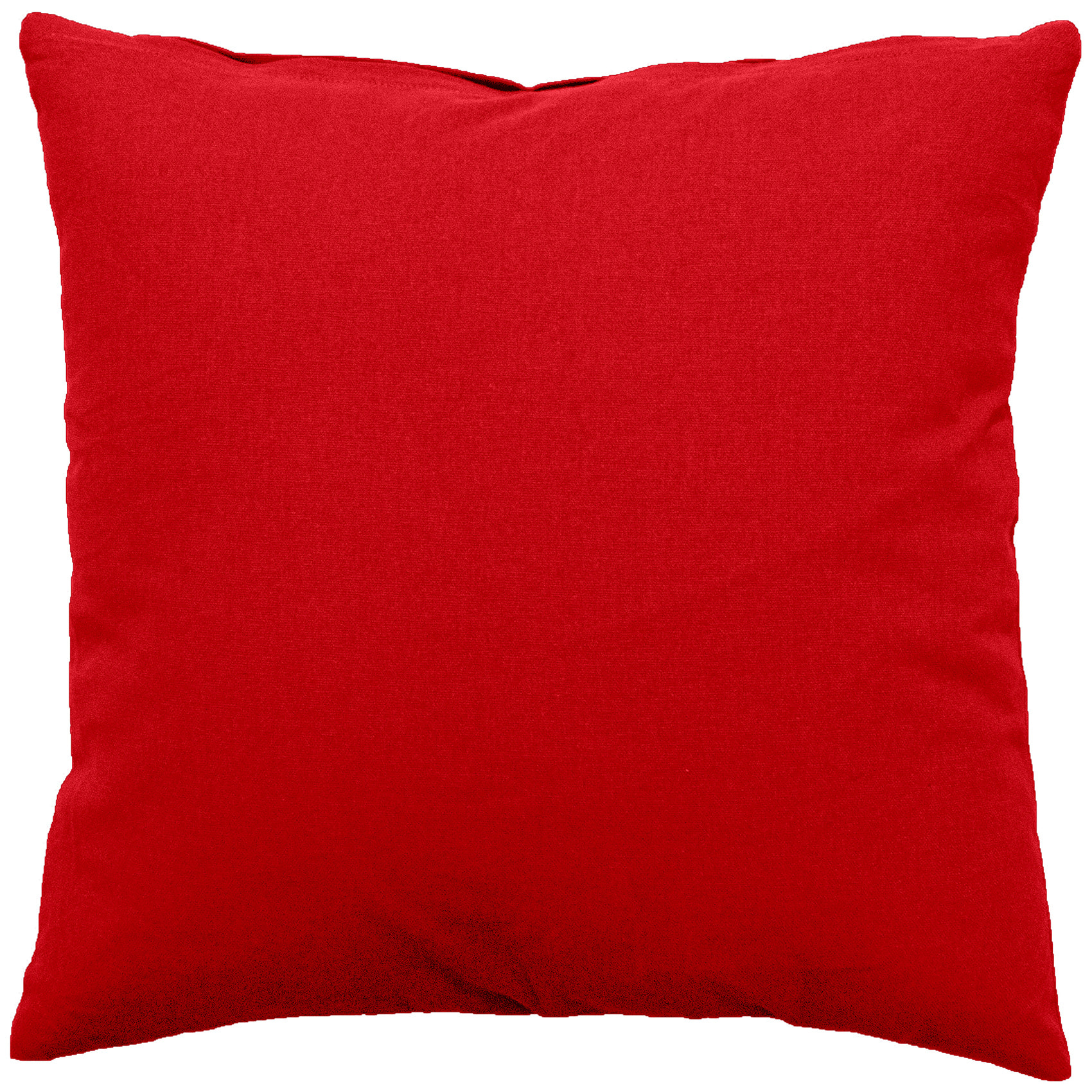 Coussin déhoussable uni en coton - Rouge