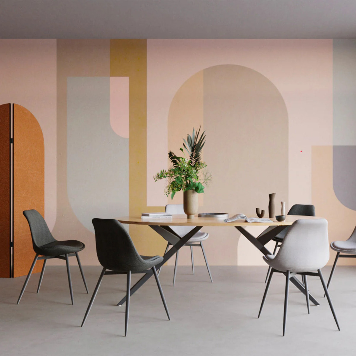 Table ovale 8 personnes en bois d'acacia et pieds en métal 200 cm - Matara