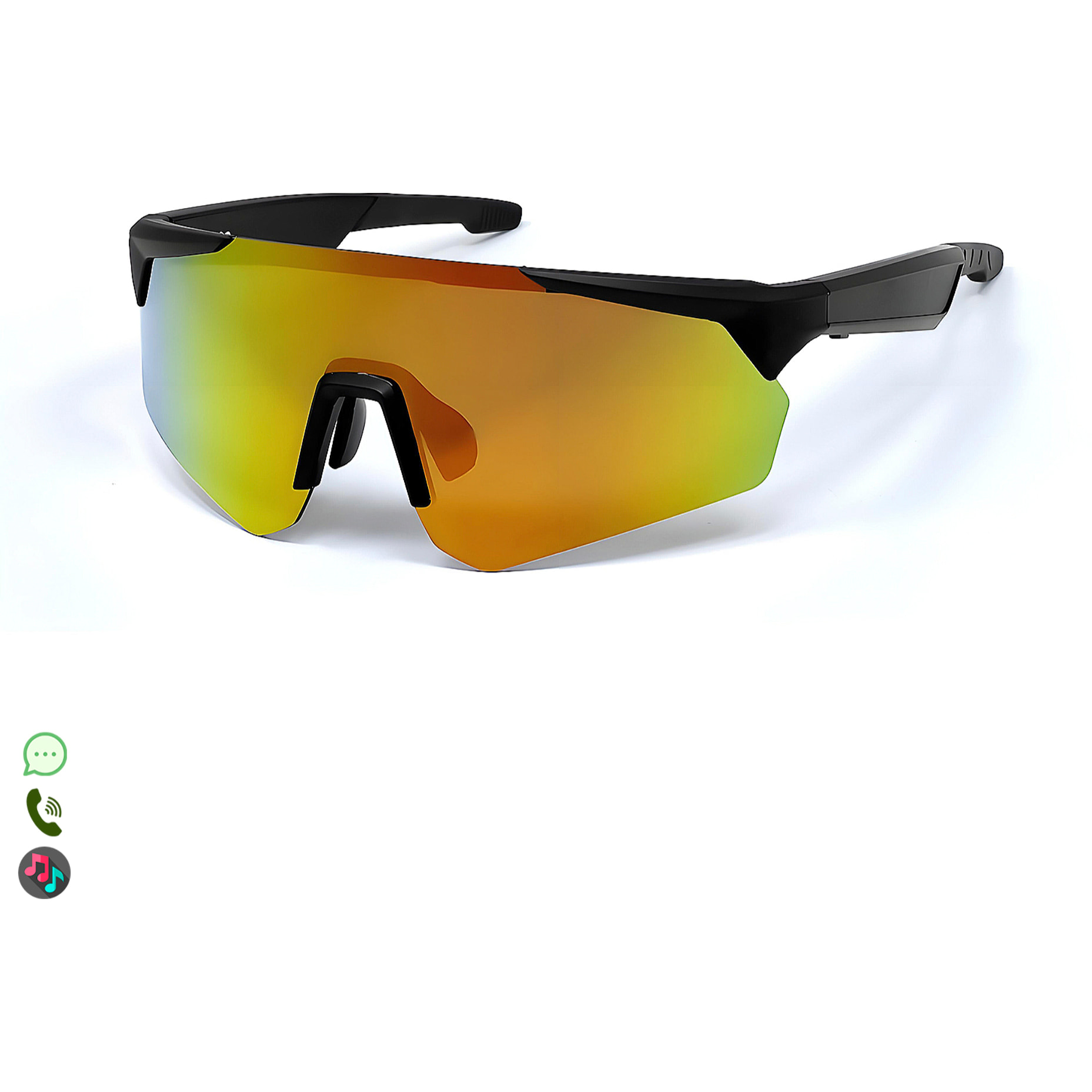 Gafas deportivas inteligentes QY PRO 2. Asistente de voz inteligente, traducción en tiempo real de más de 100 idiomas, control de música/llamadas y lentes UV400.