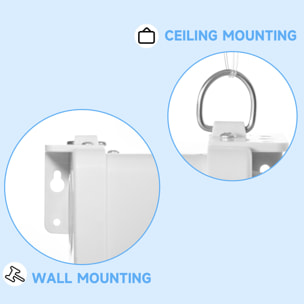 Pantalla de Proyector Manual 120 Pulgadas Pantalla de Proyección Portátil Formato 16:9 con Altura Ajustable para Interior y Exterior Cine en Casa Patio 266x149 cm Blanco