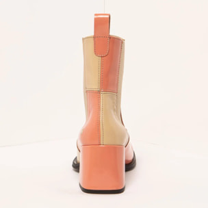 Botines 1707 NAPPA SHINNY CHAMPAGNE-FLAMINGO/ VERONA color Champagne-flamingo