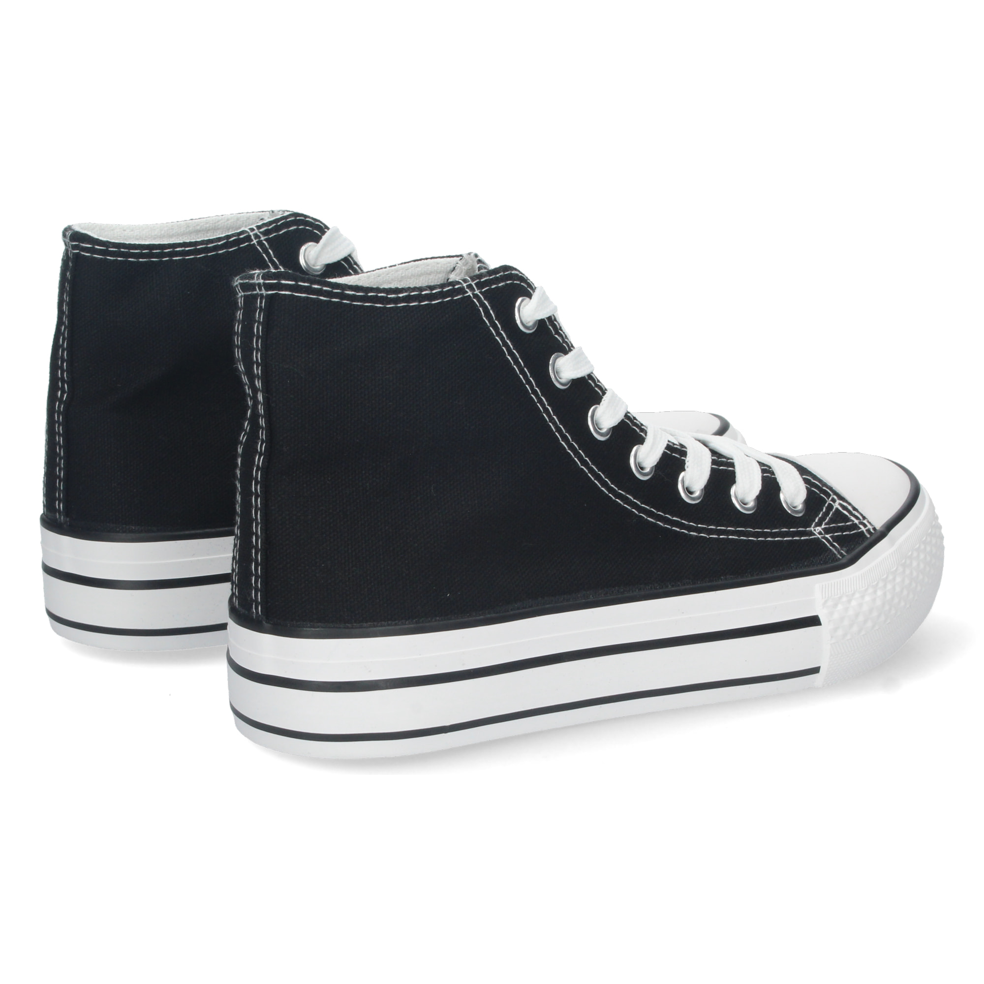 Zapatilla Abotinada de Lona con Cordones