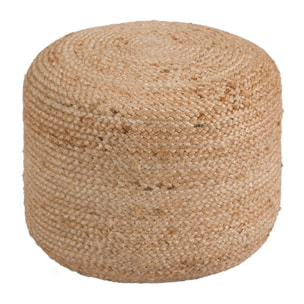 Pouf rond en jute beige D40 cm - Katy