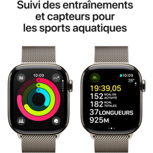 Montre connectée APPLE WATCH Serie 10 46mm Titane Naturel Loop Cell