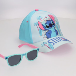 Set Gorra y Gafas de Sol de "Stitch" - Color Azul