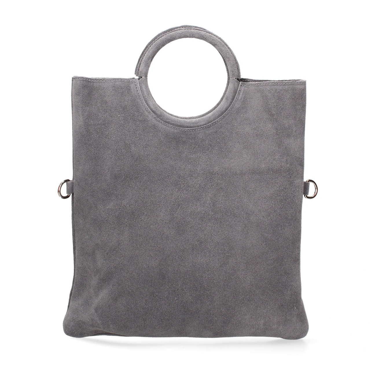 Borsa a mano da donna Made in Italy - Modello Zelia - Pelle scamosciata - 29.0 x 30.0 x 1.0 cm