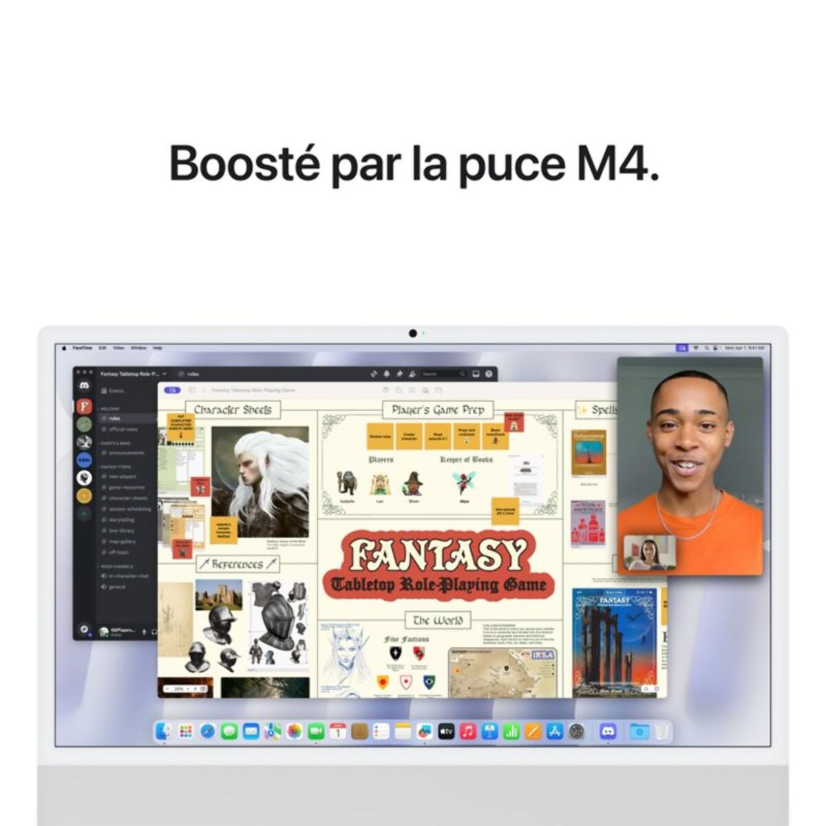 Unité centrale IMAC 24' Ecran Retina 4,5K puce M4 CPU 8 / GPU 8 coeurs Mémoire RAM 24Go 256Go SSD Argent