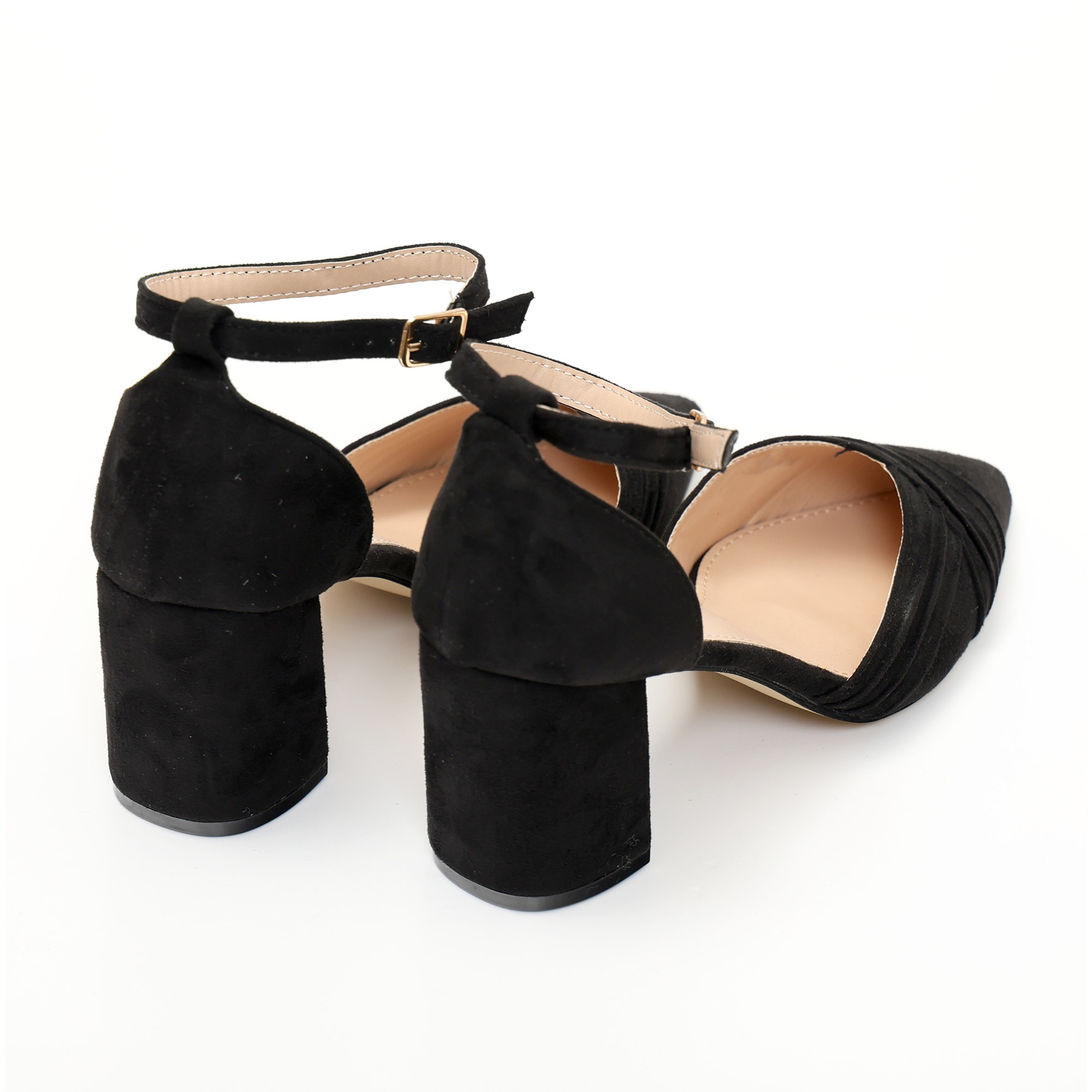 Sandali in simil pelle con tacco comodo quadrato