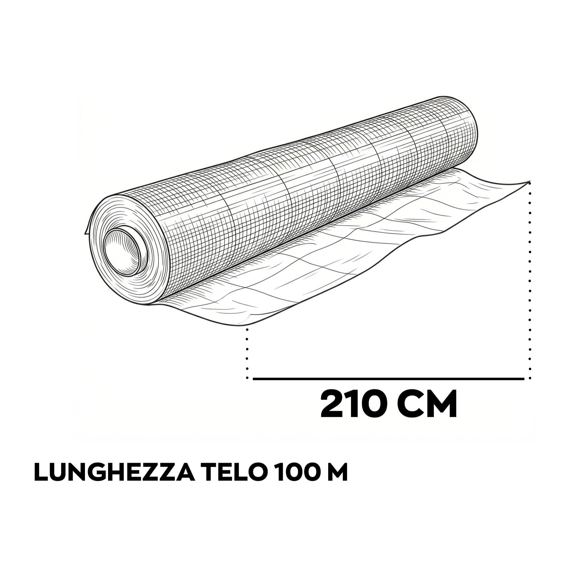 Nyumput - Telo Pacciamatura 100x2,10 m 100Gr/mq tessuto permeabile antierbacce antialga per orto giardino nero