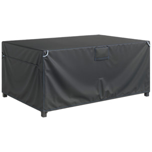 Housse salon de jardin imperméable avec évent tissu oxford 420D noir