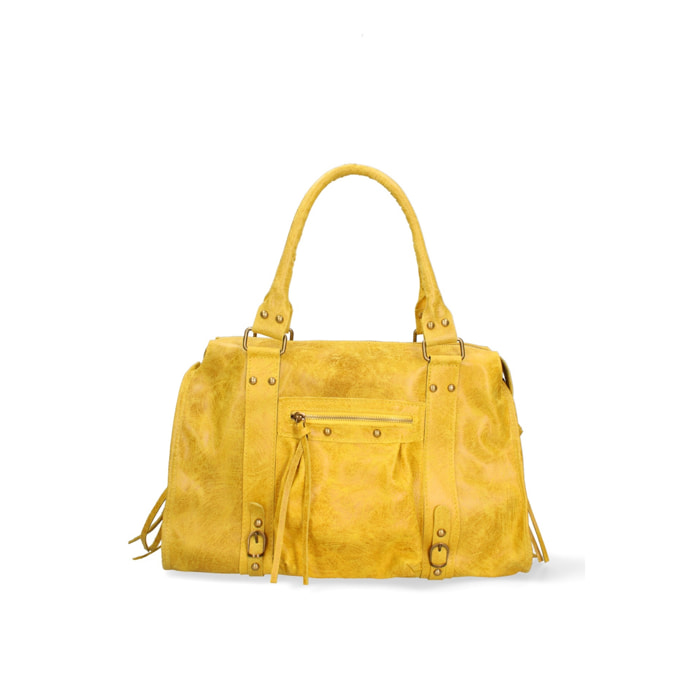 Borsa a spalla da donna - Modello Elara - Vera pelle - 41.0 x 28.0 x 13.0 cm