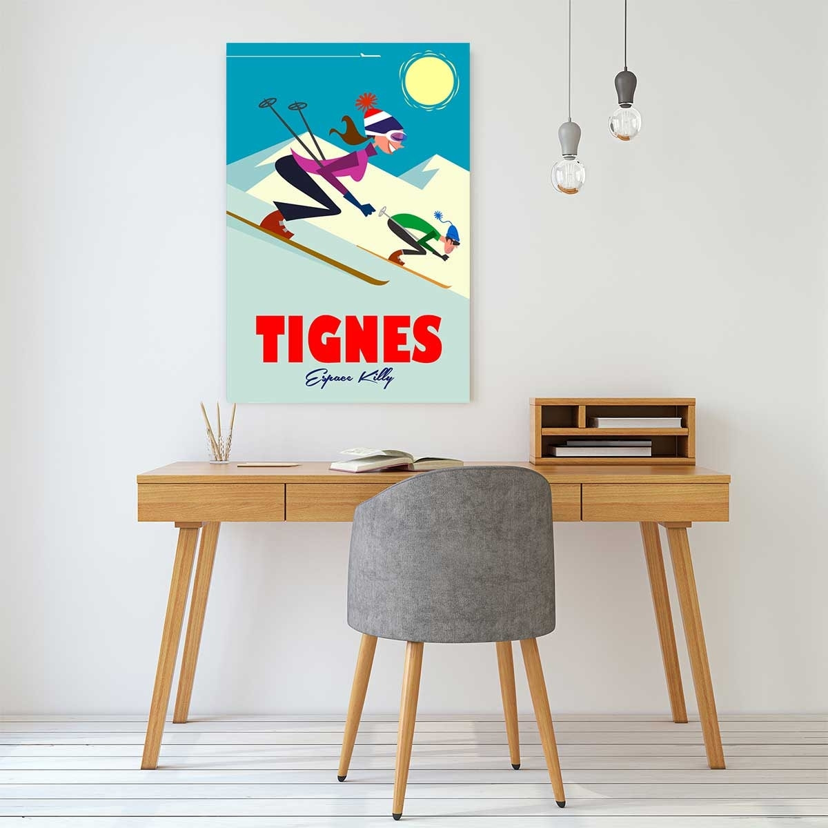 Tableau ski à tignes Toile imprimée