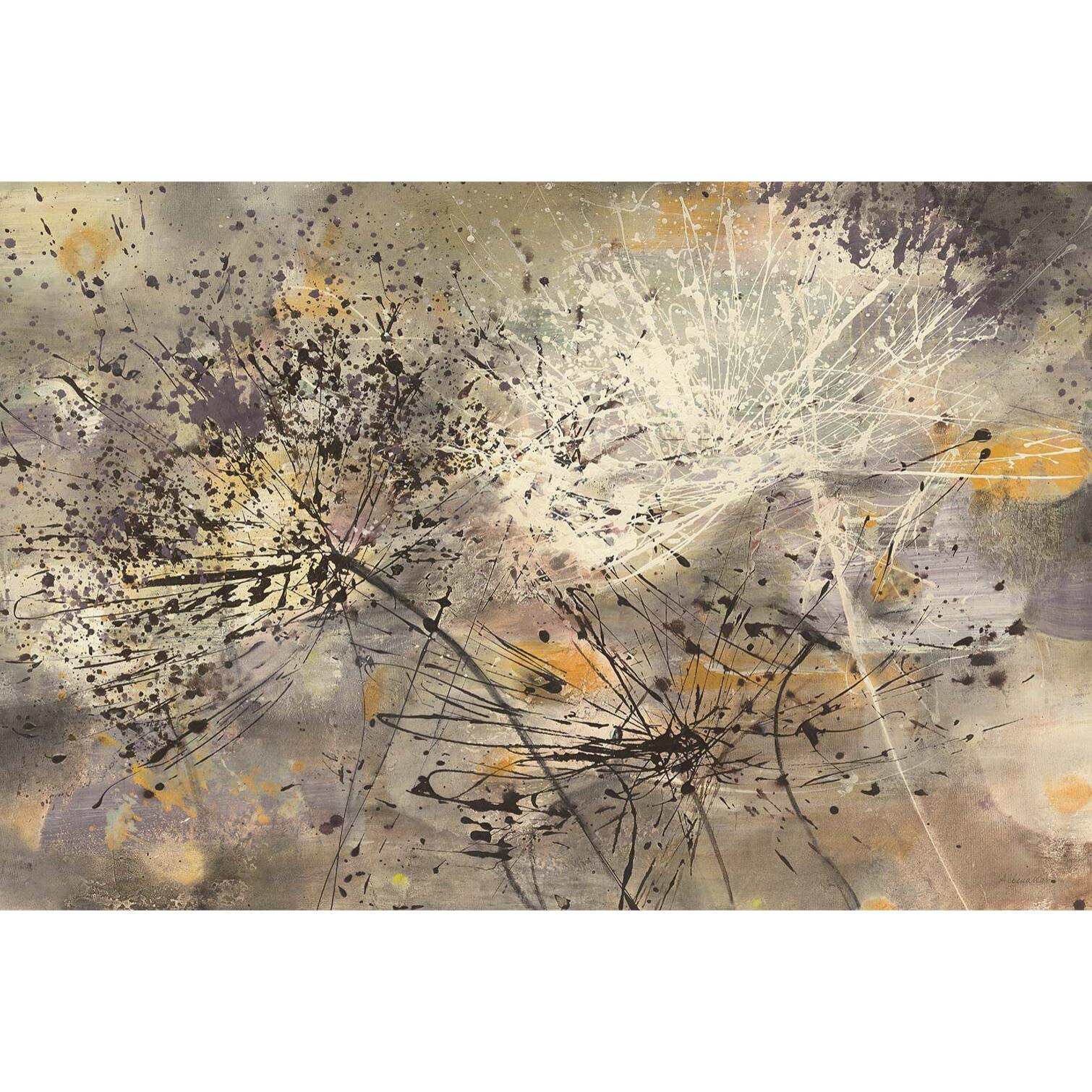 Tableau abstrait cierges magiques  Toile imprimée