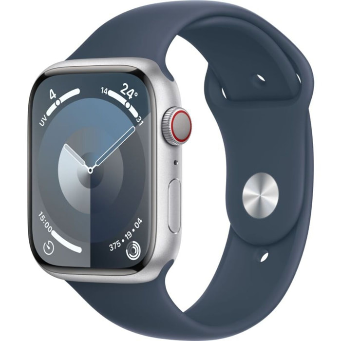 Montre connectée APPLE WATCH Serie 9 Cellular 45mm Aluminium/Argent M/L