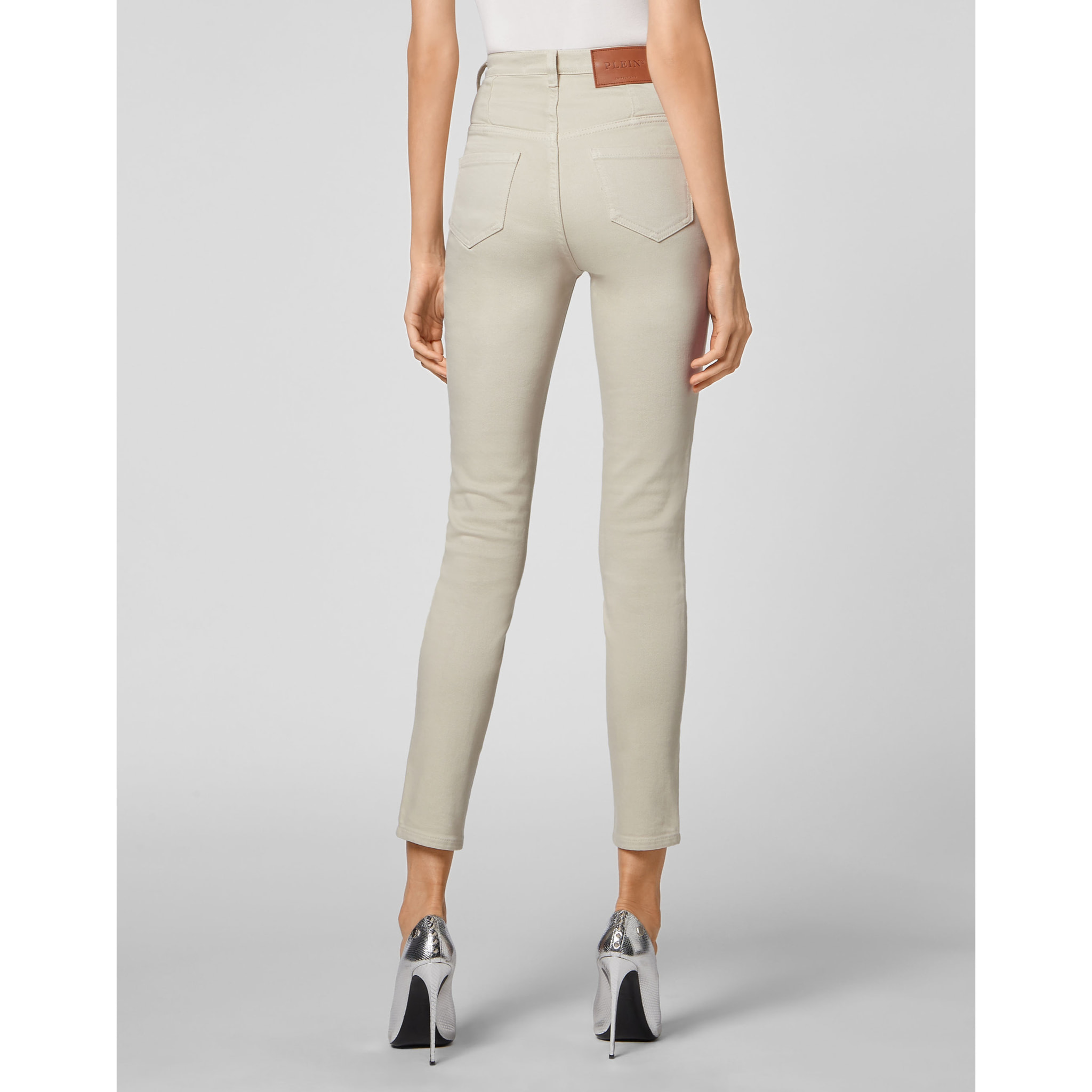 PHILIPP PLEIN Jegging a vita alta ICONIC PLEIN