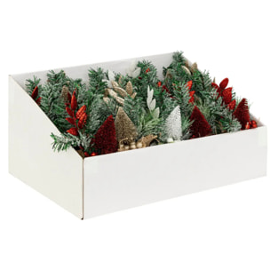 Composition sapin pailletté H24cm