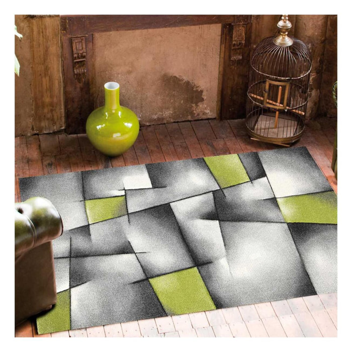 Tapis salon et chambre tissé motif géométrique RAHI