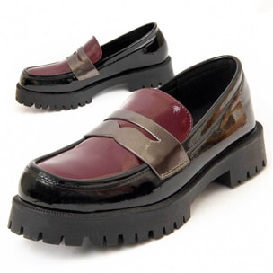 Mocasín De Plataforma - Negro - Altura: 4 Cm