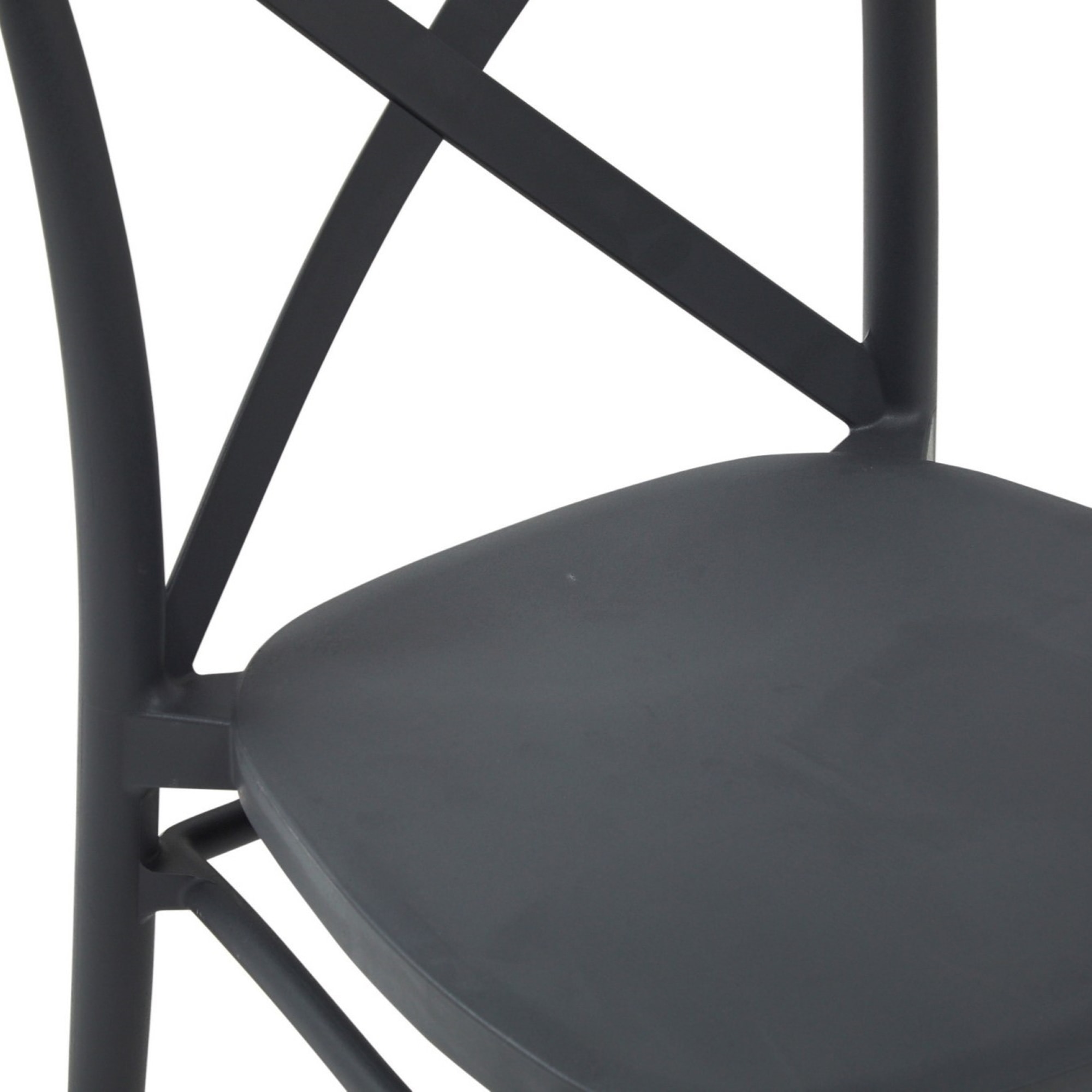 Set di 2 sedie ROTTERDAM in polipropilene antracite, impilabili