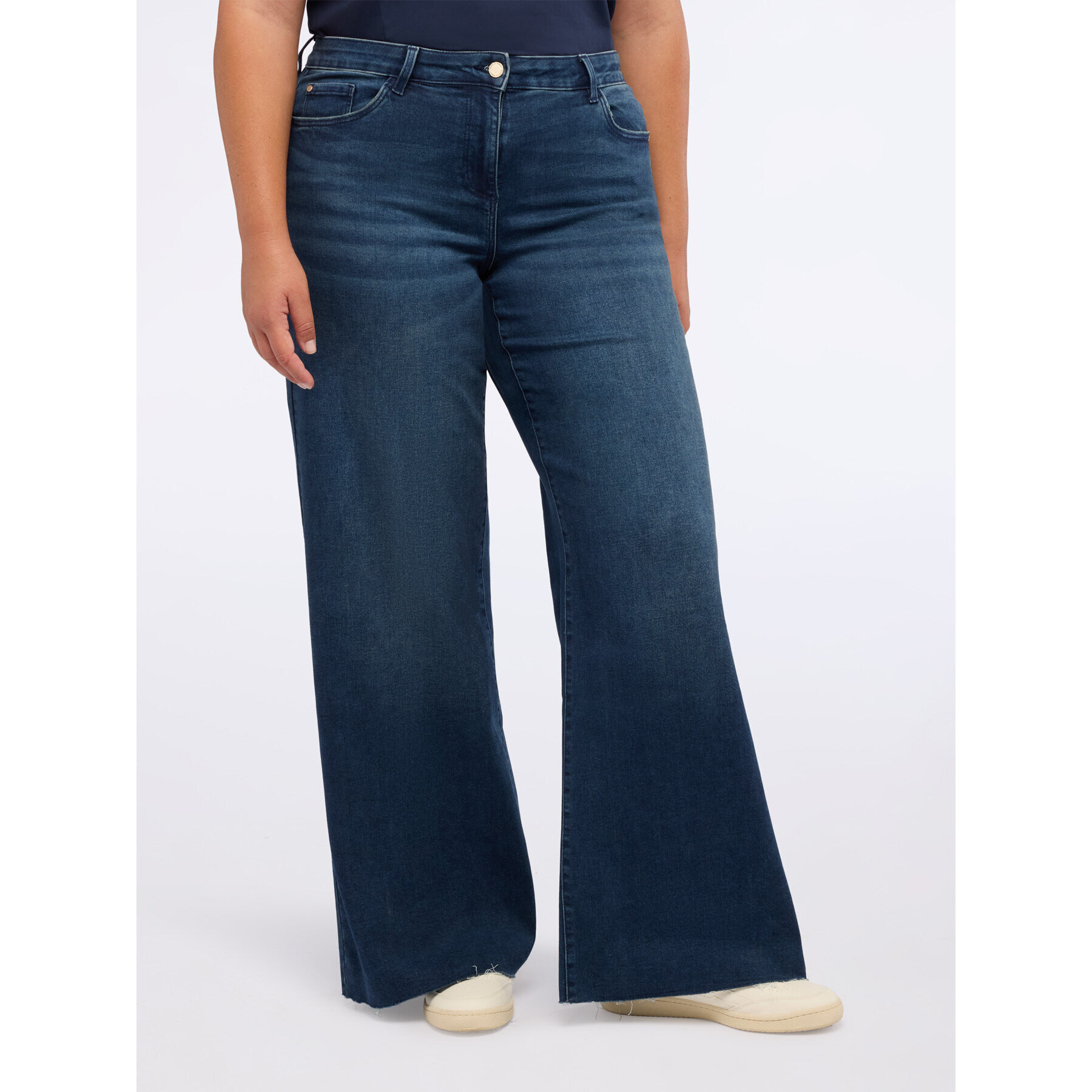 Fiorella Rubino - Jeans wide leg lavaggio blu - Blu
