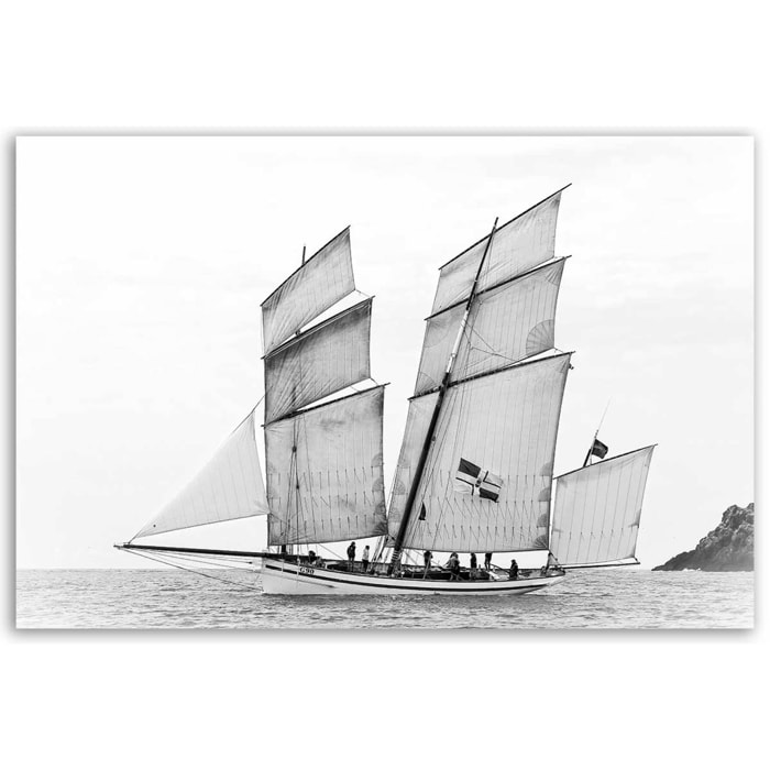 Tableau bateau Voilier la Granvillaise Toile imprimée