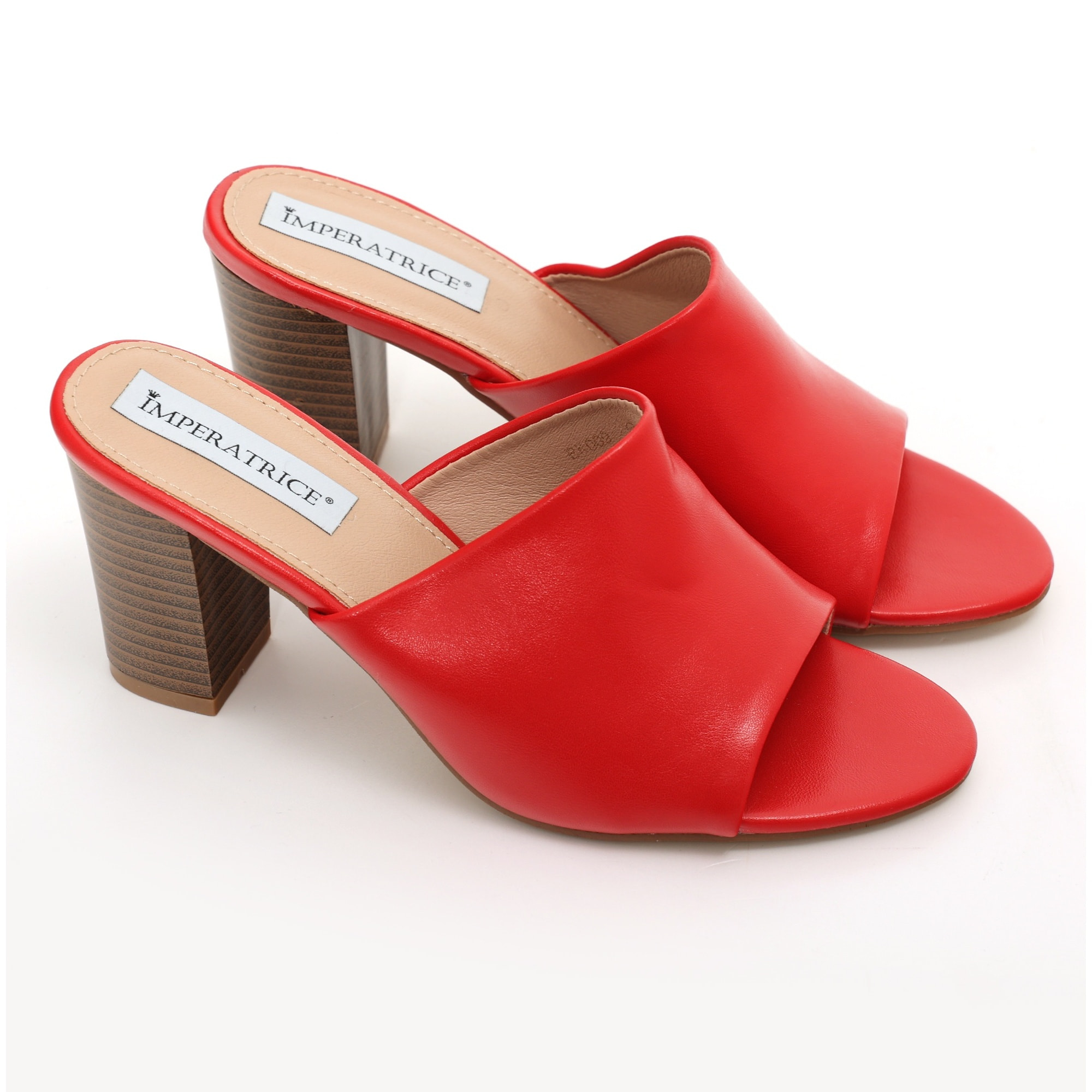 Sandali in simil pelle con tacco alto comodo