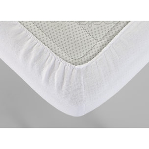 Traversa Coprimaterasso Per Letto In Spugna 100% Cotone Jacquard Made In Italy Angoli Elasticizzati 450gr/mq