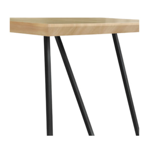 Table de Repas 90 x 160 cm Décor Chêne Piètement Filaire Métal - STRIPE 2