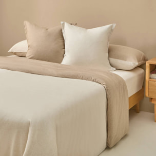 Funda nórdica punto algodón Pulis2 color marron beige