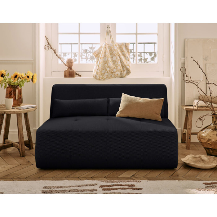 Onyx - canapé droit 2 places - en tissu mailles 3D - Noir