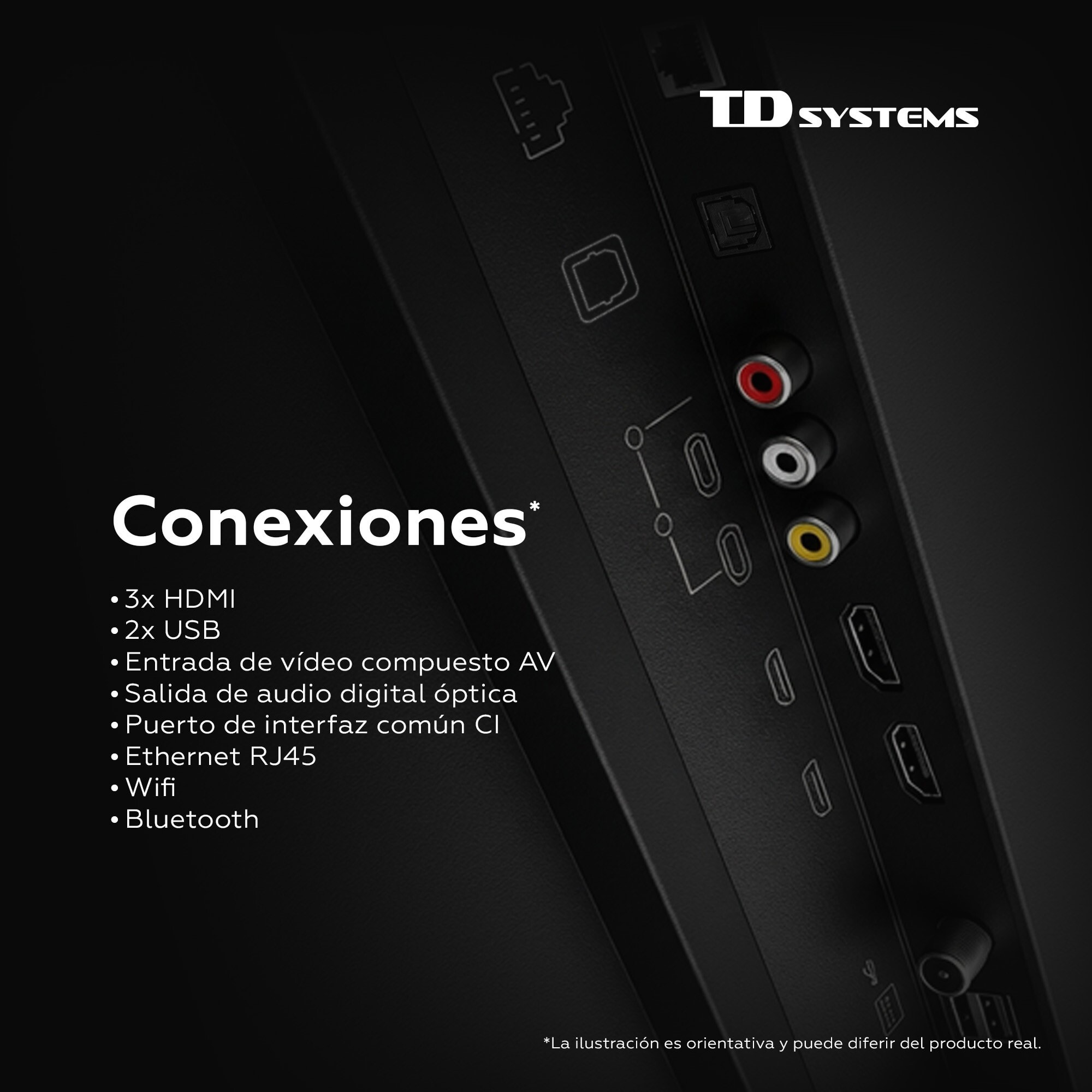TD Systems - Smart TV 40 pulgadas Qled. Samsung TV Tizen OS 8.0. Sintonizador triple (DVB-T2/C/S2). Televisores con Samsung Smart TV Gaming Hub. Televisión del 2026. Compatible con Prime Video, Netflix, Movistar+, HBO, y más Apps - M40QC22TIZEN