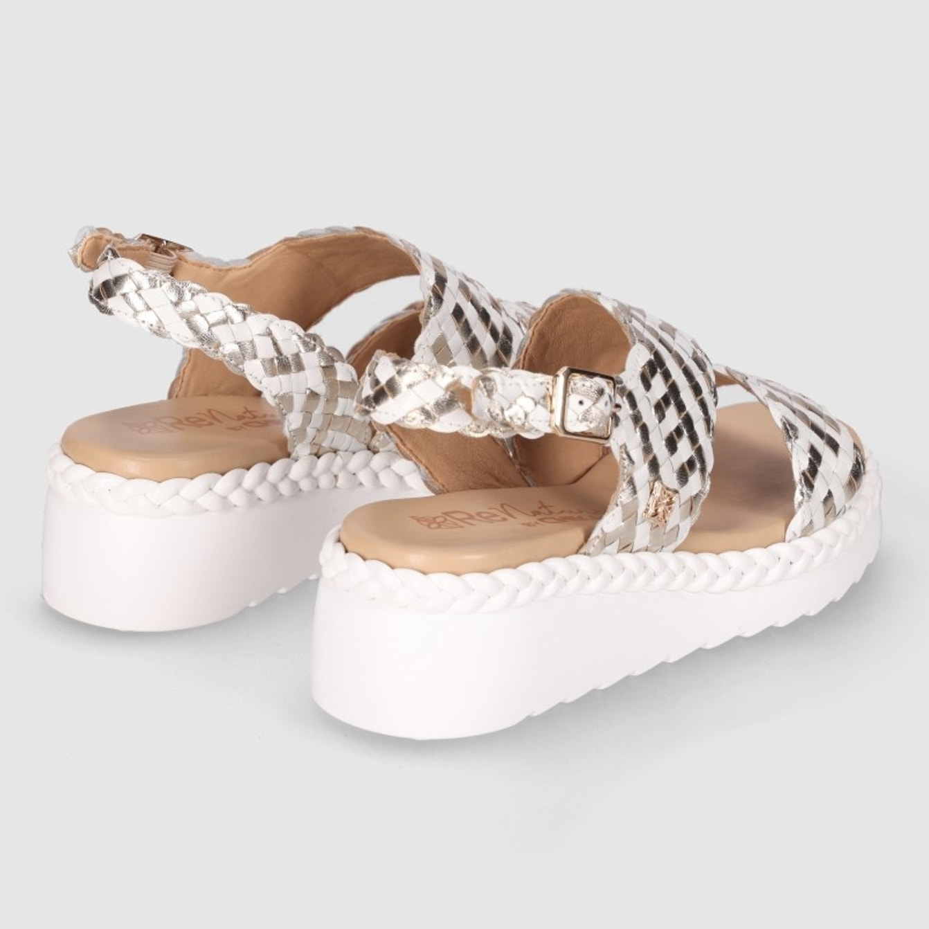 Sandalias de Piel - Blanco - Tacón: 5 cm