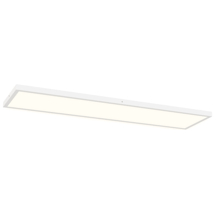 Juego de 4 Lámparas de Techo, Color Regulable, Plafones LED de Techo con Interruptor DIP y Interruptor de Pared, 3000K/4000K/6000K, 5200 lm, 48 W, para Salón, Oficina, 120x30x3,7 cm, Blanco