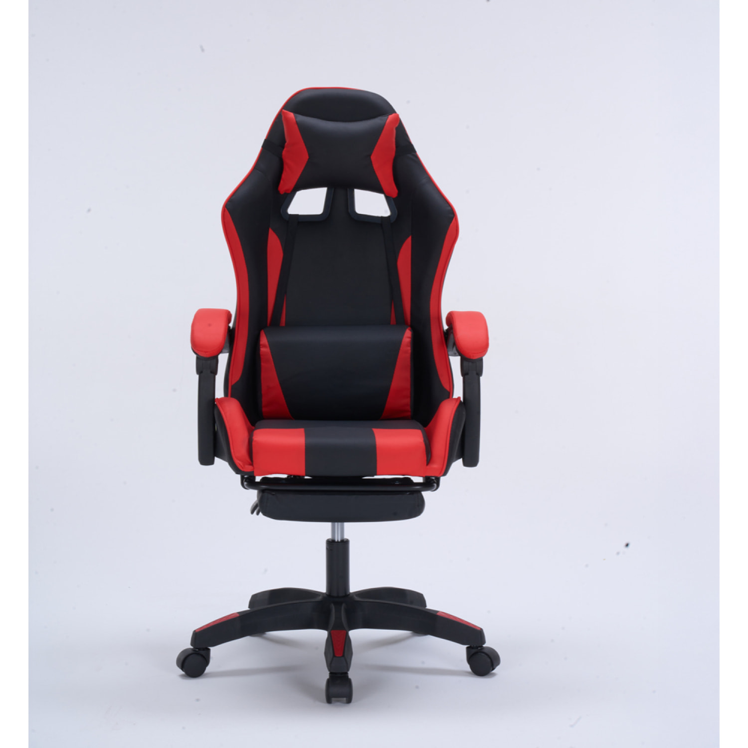 Chaise gaming de bureau ergonomique inclinable noir et rouge JOAO