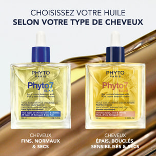 Phyto7 Elixir - Coffret Huile Sublimatrice Disciplinante 100 ml + Shampooing Réparateur 50 ml