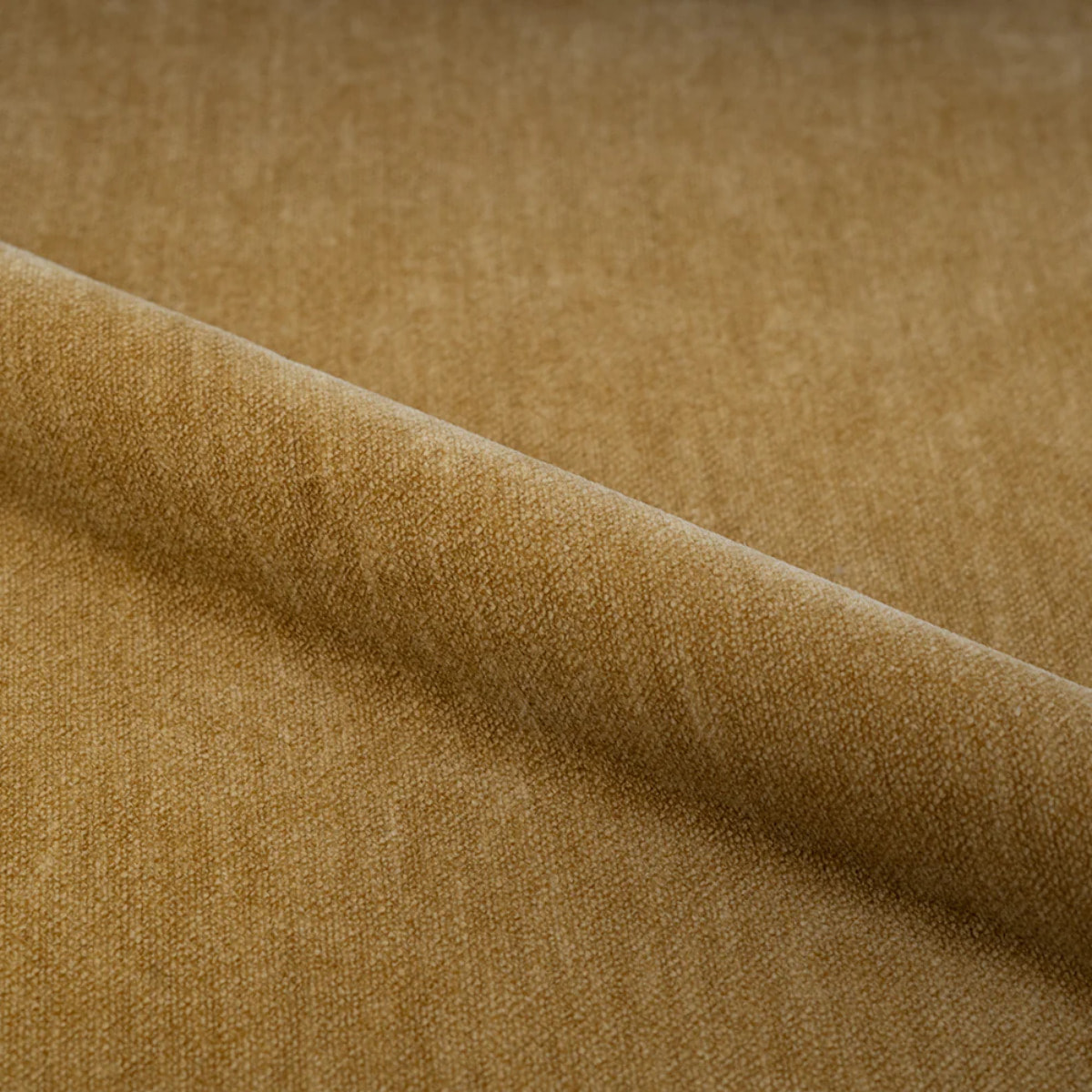 Rocking chair en tissu effet velours jaune moutarde - Alvin