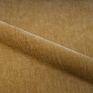 Rocking chair en tissu effet velours jaune moutarde - Alvin